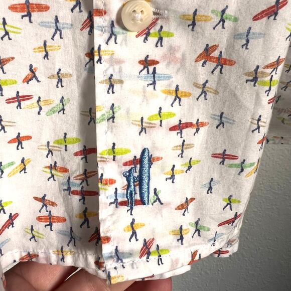 Johnnie-O Hangin' Out Button Down Shirt All Over Print Surf Board Men’s Medium - Picture 7 of 7